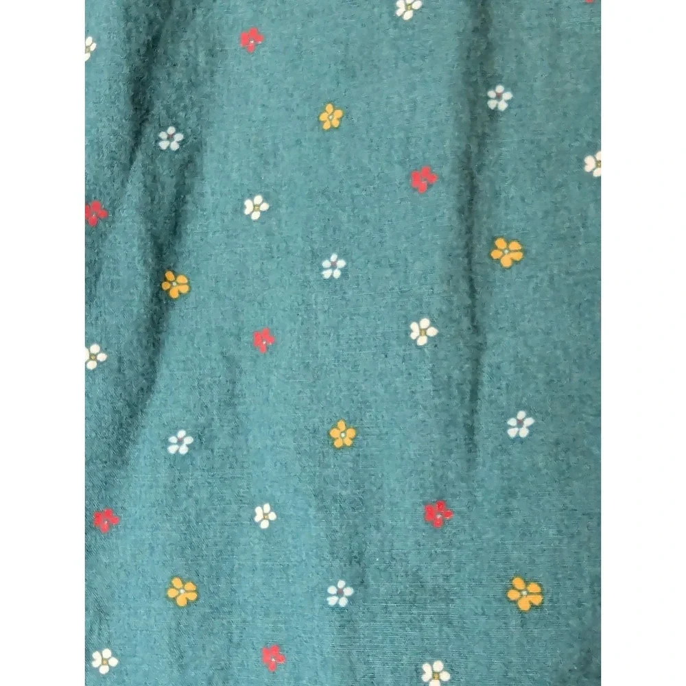 Original Penguin Shirt Mens XL Teal Floral Button Front Short Sleeve Pocket - Picture 3 of 9